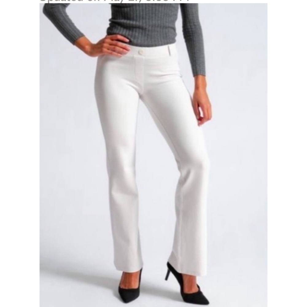Betabrand White Boot Cut Pants